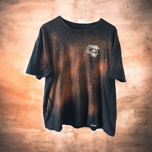 Jinx Skull Graphic T Shirt Bleach Dyed Streetwear Tee XL
